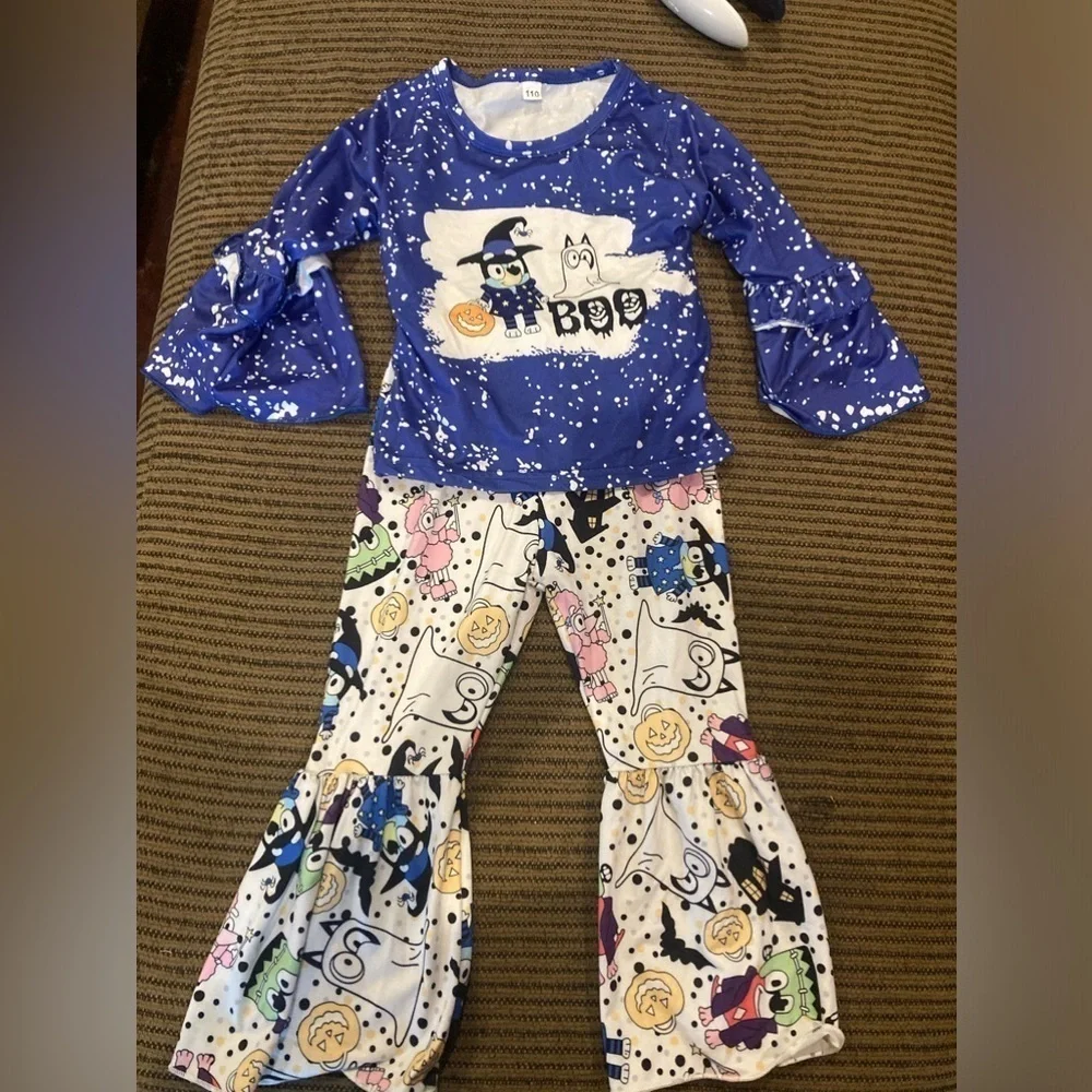 Bluey Halloween Top and Flare Leggings